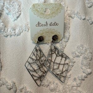 Altar'd State Silver Geometric Earrings